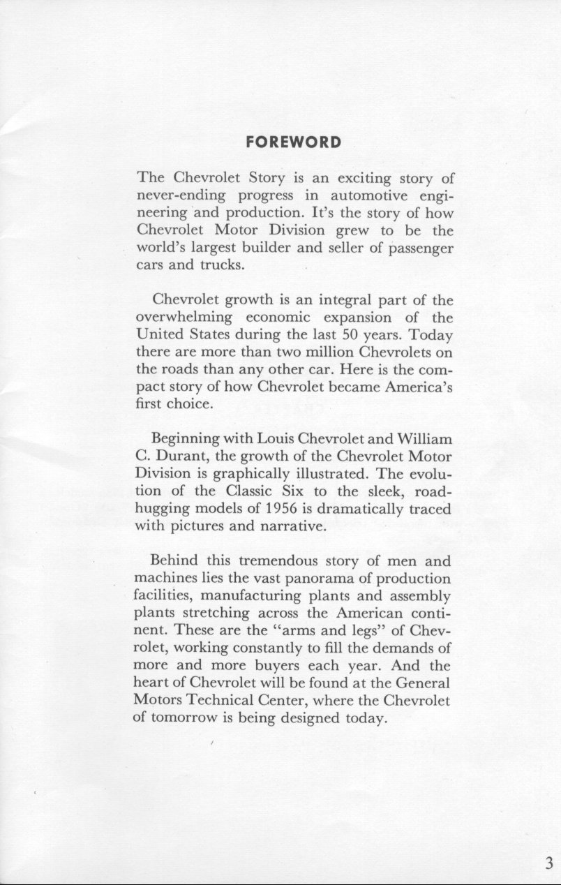 The Chevrolet Story - Published 1956 Page 4